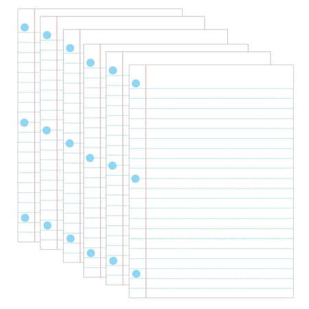 ASHLEY PRODUCTIONS Magnetic Notebook Page, 8-1/2in x 11in, 6PK 10128